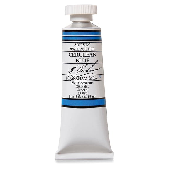 M. Graham Artists' Watercolor - Cerulean Blue, 15 ml Tube
