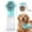 Blue, variant on Hutact Dog Water Bottle with Food Container, 18.6oz Pet Dispenser Cup, Detachable 5.7oz Food Container, Portable Leak-Proof Water Bottle with Lock, Pink