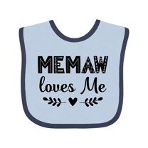 Inktastic My Memaw Loves Me Boys or Girls Baby Bib