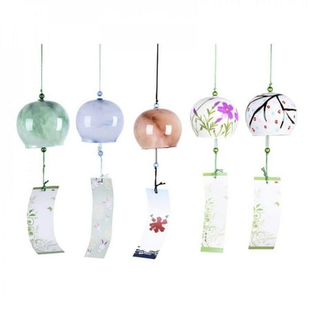 

Christmas Japan Style Decor Glass Hanging Wind Chime Blessing Girls Home Decoration Accessories Crafts Wind Bells Office Pendant