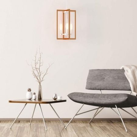 

3-Lights Modern Industrial Hanging Pendant Lamp with Iron Square Lamp Shade