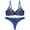 Blue, variant on Women Floral Lace Lingerie Set Wirefree Lace Adjustable Shoulder Straps Push Up Bra Thong Panties Soft Breathable Daily Honeymoon Romantic Bedroom Night Occasions