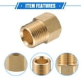 thumbnail image 4 of Unique Bargains Pressure Washer Connector Fitting M18x1.5 to G1/2" Male and Female Hose Adapter Accessories Brass, 4 of 6
