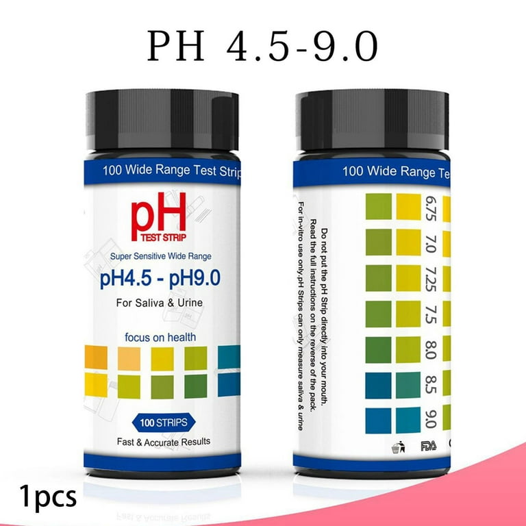 100x Bandelettes de réactif Urinaire / Salive Test pH 5.5 a 9.0 pH - 0.5  (DF)