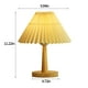 thumbnail image 3 of Lámpara de mesa regulable con pantalla de tela de lino para mesita de noche | Base de madera maciza, alimentación por USB, bombilla LED incluida | Lámpara de escritorio para oficina, sala de estar y, 3 of 7