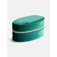 thumbnail image 3 of Scenario Women's Oval Zippered Velvet Jewelry Organizer, Green, 3 of 4