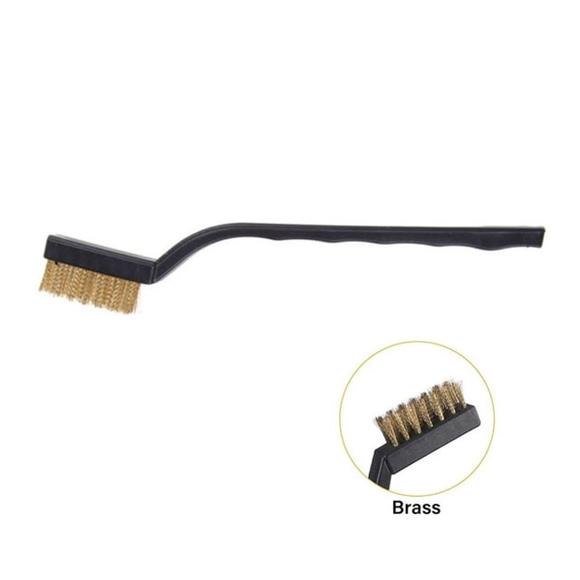 1Pc Stainless Steel Copper Nylon Wire Brush Rust Scrub Remove Cleaning Tools Manual Cleaning Maintenance Tool Copper