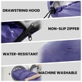 thumbnail image 6 of Sleeping Bag Purple (R Zip) Large(86.6"x32.68") Adult 3 Season Camping Hiking, 6 of 6
