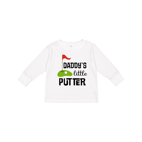 Inktastic Daddy Little Putter Mini Golf Boys or Girls Long Sleeve Toddler T-Shirt