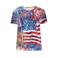 thumbnail image 5 of LWITHSZG Patriotic Shirts for Women American Flag ​Printed Short Sleeve T Shirt 4th of July Independence Day Graphic Tees, 5 of 5