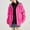 Rose Chaud, variante sur Manteau de Pluie Imperméable à Manches Longues pour Femme, Couleur Unie, avec Poches Zippées, Coupe-Vent pour l'Extérieur, Conception à Capuche pour une Protection par Tous les Temps