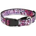 thumbnail image 1 of Buckle-Down "Born to Blossom Blue" Martingale Dog Collar, 1 of 1