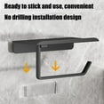 thumbnail image 5 of TZYUDK Bathroom Tissue Holder Toilet Paper Dispenser No Drill for Wall Mount Storage Black, 5 of 6