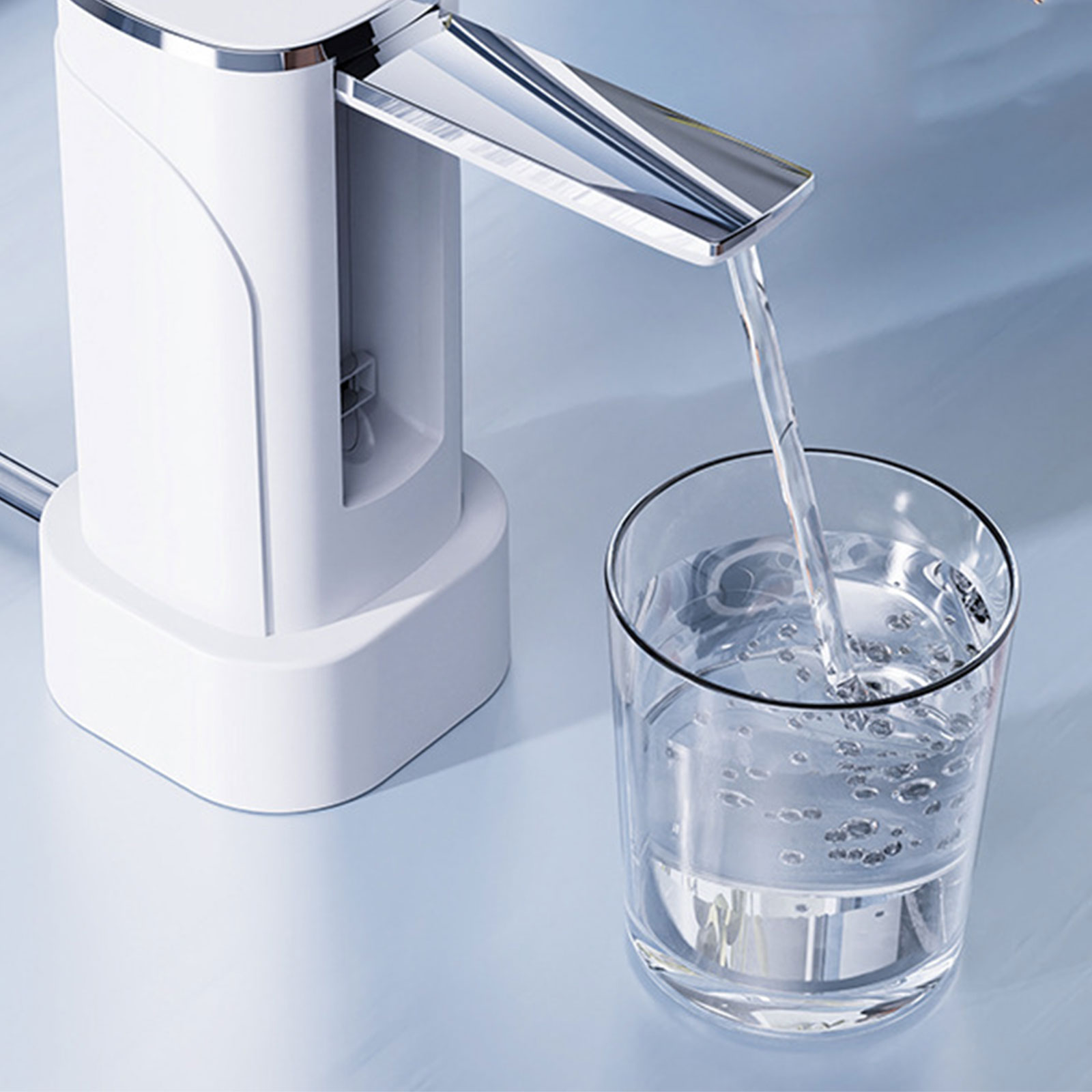 Water Dispenser for Bottle Upgraded LED Display Quantitative Setting Drinking Water Foldable Low Noise Dispenser
