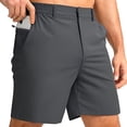 thumbnail image 5 of Nestiefly Men's Casual Shorts Lightweight Golf Shorts for Men Stretch with 3 Pockets Quick Dry Breathable Work Shorts Dark Gray 4XL, 5 of 5