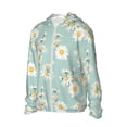 thumbnail image 2 of Balery Floral Daisy Men's Women's UPF 50+ Sun Protection Lightweight Hoodie Performance Long Sleeve Shirt for Fishing Running-XX-Large, 2 of 9