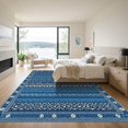 thumbnail image 3 of ODIKA 6'x9' Machine Washable Non-Slip Area Rug, Oriental Navy Blue High Traffic Rug, Blue, 1076297, 3 of 7