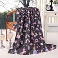thumbnail image 2 of Fantasy Princess Unicorn Pattern Blanket,Comfortable Soft Flannel Throw Blanket,All Season,Warm Lightweight Blankets for Sofa Bed Couch Living Room Chair,60"x80", 2 of 4
