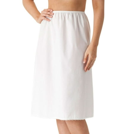 

Women s Shadowline 1090 Cool Cottons 25 Inch Half Slip (White S)
