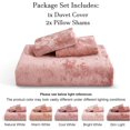thumbnail image 6 of Truly Velvet Duvet Cover Set King Size, 3pcs Ultra Soft Breathable Comforter Cover Set, Luxury Cozy Flannel Duvet Cover with Pillow Shams Bedding Collection, 104" X 90", Petal Pink, 6 of 6
