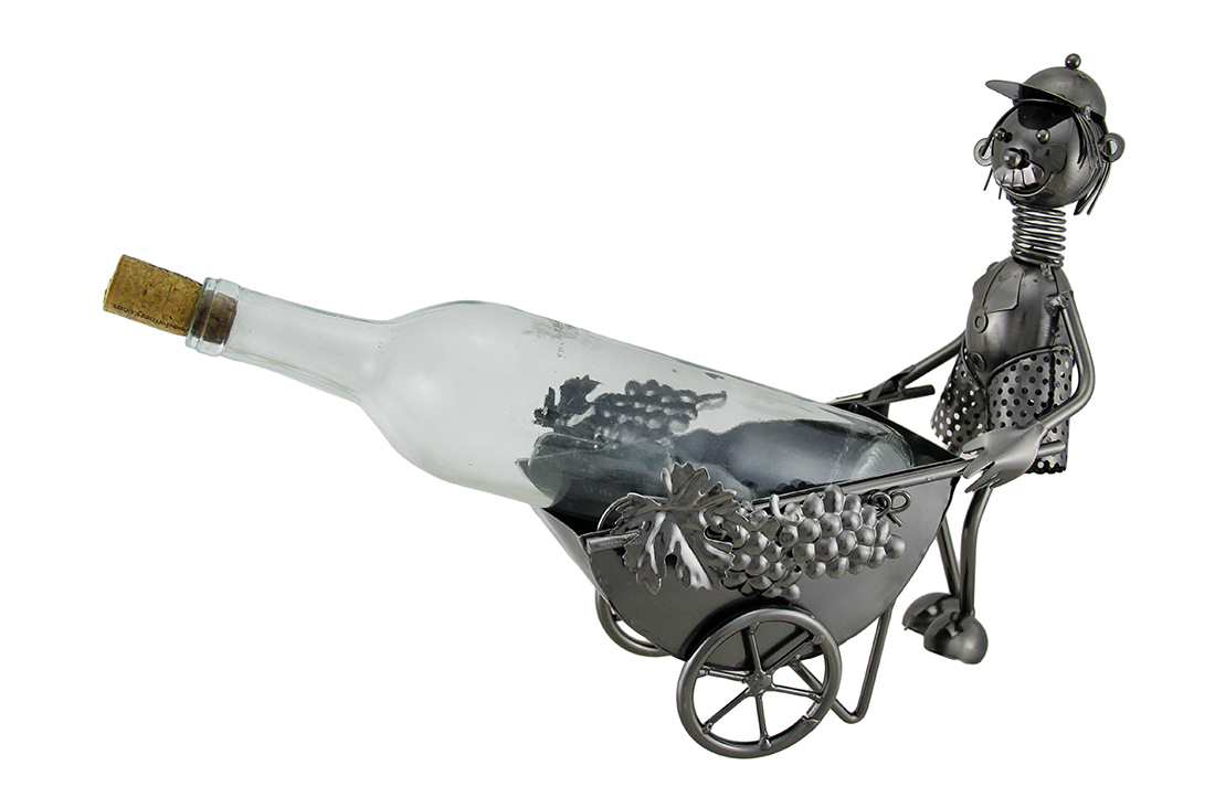 The Wheelbarrow Driver Spring Head Steel Wine Bottle Holder Walmart