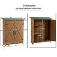 thumbnail image 4 of HestiNysus Outdoor Storage Shed with Lockable Door, Wooden Tool Storage Shed w/Detachable Shelves & Pitch Roof,Yellow Brown, 4 of 7