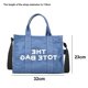 thumbnail image 2 of Bolso de mano de lona con monograma de gran capacidad, 2 of 5