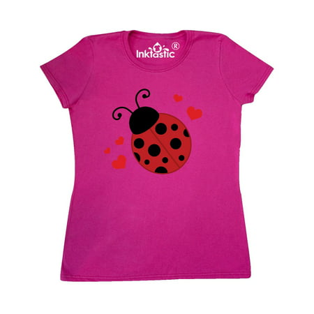 Lady Bug and Hearts Women's T-Shirt
