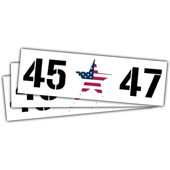 45 47 Trump 2024 Decal Bumper, Trump 45 47 Decal, Sticker Die-Cut Waterproof Vinyl Sticker for Laptop Water Bottle Phone Window Helmet Decal Gifts 5 (3x3inch)