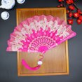thumbnail image 4 of CSChome Bronzing Butterflies Folding Fan Bronzing Butterflies Folding Hand Fan: Elegant Tassel, Catwalks Dance Performance Props, 4 of 7