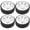 White, variant on YAHHU 1/10 Racing RC Car Wheel Plastic Hub with Grooved Rubber Tires, High-Speed Replacement Accessory for 1:10 Scale Models, 4 Pack (2.68 inches / 68 mm), White