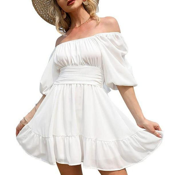 NYYKPSA Vestido Corto De Verano Sin Mangas Con Un