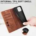 thumbnail image 6 of Nalacover Wallet Case for iPhone 13 - Flip Purse Case with Card Holder Kickstand Suction Cup, Premium Business PU Leather Shockproof Phone Cover for iPhone 13 - Brown, 6 of 8