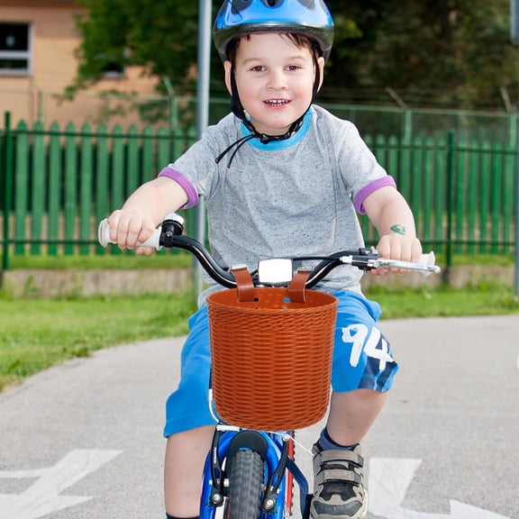 IFANLANDOR Bike Basket Durable Large Capacity Simple Children School 1Set 7.1X6.5X6.5in