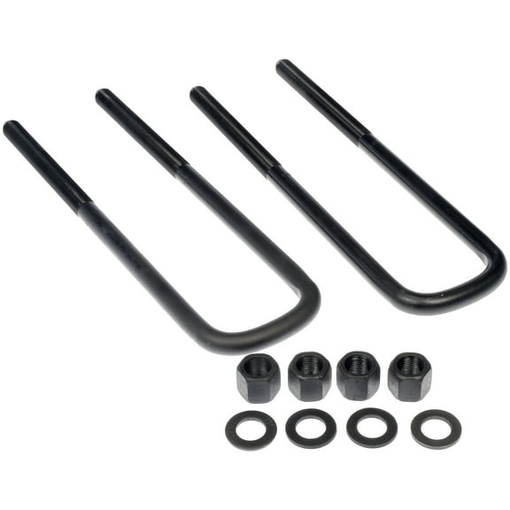 Dorman 929-791 Rear Leaf Spring Axle U-Bolt Kit for Specific Dodge / Ram Models, Semi-Gloss Black