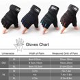 thumbnail image 2 of Guantes de entrenamiento para hombre y mujer, guante de medio dedo para levantamiento de pesas con envoltura de muñeca para gimnasio, entrenamiento deportivo, bicicleta, guantes motociclista Fivean Guantes deportivos, 2 of 2