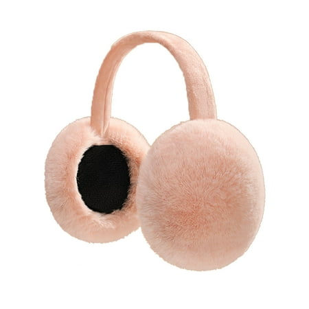 

HES Folding Ear Muff Thick Soft Thermal Washable Detachable Protect Ears Plush Anti-deformation Elastic Winter Ear Caps for Outdoor