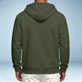 thumbnail image 4 of Men's Full Zip Up Hoodie Drawstring With Pocket Casual Sweatshirt Top Basic Minimal Tops Green 2XL, 4 of 6