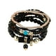 thumbnail image 3 of Pulsera de cuentas de verano para la playa, joyería de colores brillantes con dije colgante, cuentas de moda Negro, 3 of 6