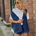 thumbnail image 4 of SWSMCLT Women's Denim Vest V Neck Summer Tank Top Pockets Loose Fit Denim Top Sleeveless Jean Vest Shirt Button Down Y2K 2024 Fashion Casual Cowlgirl Dark Blue X-Large, 4 of 5