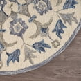 thumbnail image 6 of Ox Bay Erin 4' Round Ivory Floral Medallion Indoor Area Rug, 6 of 9