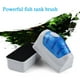 thumbnail image 4 of Limpiador de algas de vidrio Greeniant cepillo magnético curva de acuario limpieza de ventanas de acuario imanes Herramientas de limpieza de acuarios azul blanco S, 4 of 6