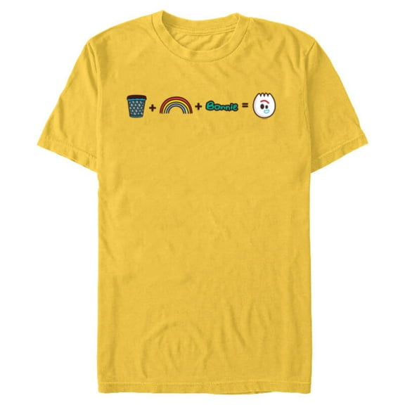 Disney and Pixar’s Toy Story Forky Emoji Code Formula - Short Sleeve Blended T-Shirt for Adults - Customized-Yellow
