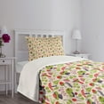 thumbnail image 5 of Ambesonne Mushroom Quilted Bedspread Set 2 Pcs, Ladybird Flower Snail, Twin Size, Multicolor, 5 of 6