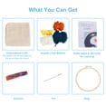 thumbnail image 2 of Zootealy DIY Embroidery Material Kit Poke Embroidery Set Handmade Gift Decorative C-ross Stitch Rubbing with Hoops Circle R-ing Set Starter Kit, 2 of 4
