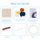 thumbnail image 2 of Irfora Kit de material de bordado de bricolaje Juego de bordado de Poke Regalo hecho a mano Decorativo C-ross Stitch Frotar con aros Juego de anillo circular Kit de inicio Irfora Hilo de bordado, 2 of 6