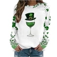 thumbnail image 3 of TaTaai Womens Raglan Sleeve Pullover Sweatshirt Long Sleeve Crewneck St Patricks Day Print Casual Loose Fit Holiday Top Gift, 3 of 5