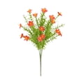 thumbnail image 2 of Fake Flowers, Artificial Wild Chrysanthemum Memorial Bouquet Plastic Flowers for Memorial Day Decorations Realistic Home Dining Table Centerpiece Hanging Decoration Orange 1Pcs, 2 of 8