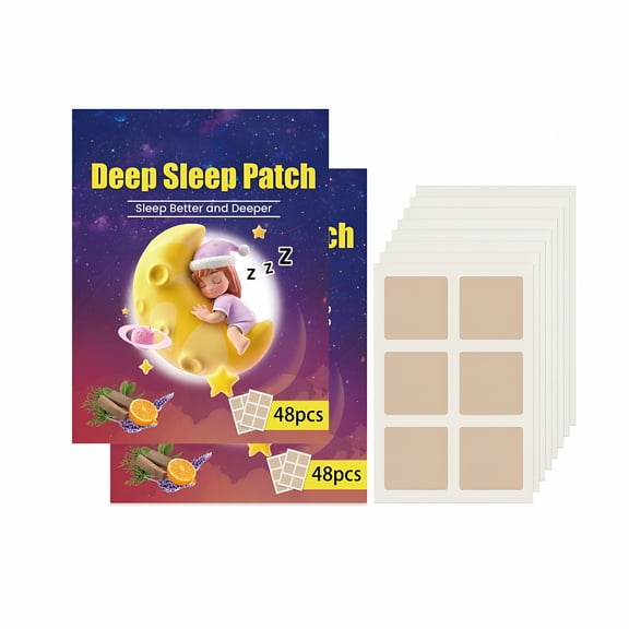 QARUN 96Pcs Deep Sleep Patches,Natural Plants Fast Acting Sleep Aid,Portable Travel Men Women Body Fatigue Relief,Sleeping Stickers