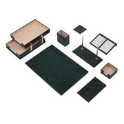 Leather Desk Set - Desk Organizer Set - Office Desk Pad Accessories - Double Document Tray - 10 Accessories-Desk Organizer - Office Desk Accessories - Desktop Storage - 10 PCS